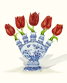 Exclusieve--geschilderde-tulpenvazen-in-gelimiteerde-oplage-van-50-stuks
